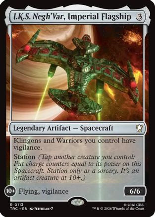I.K.S. Negh'Var, Imperial Flagship (Surge Foil) (TRC-113) [Commander: Star Trek] Foil