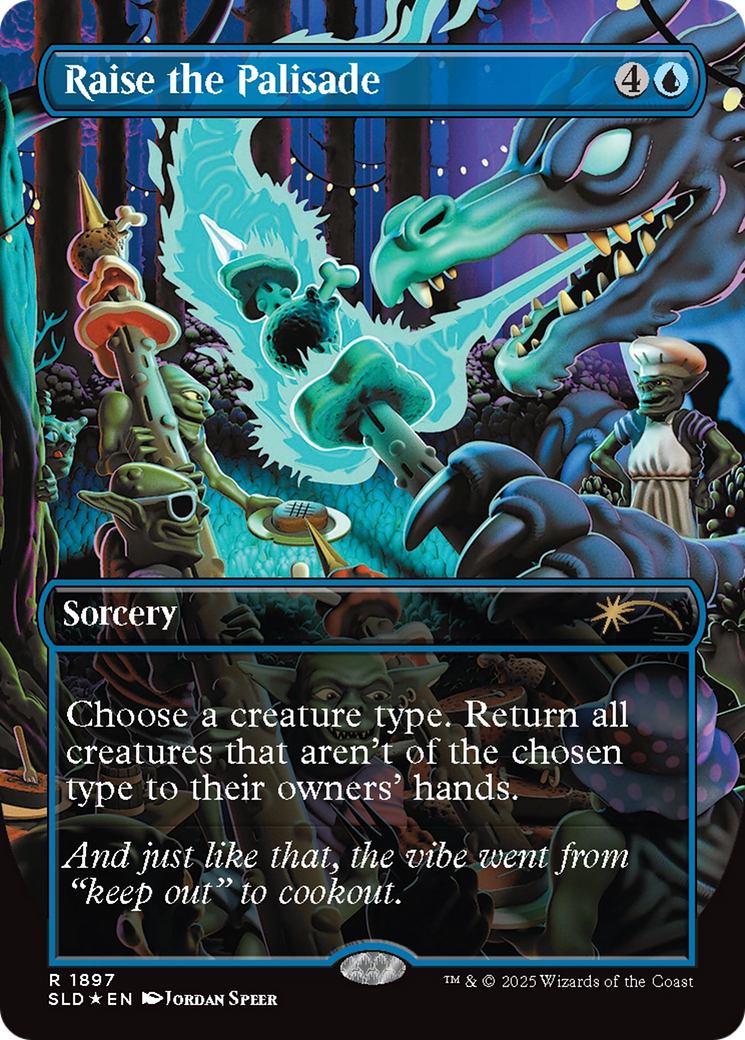 Raise the Palisade (Double Rainbow Foil) [Secret Lair Drop Series] | Shuffle n Cut Hobbies & Games
