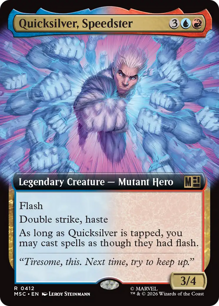 Quicksilver, Speedster (Extended Art) [Marvel Super Heroes Commander] | Shuffle n Cut Hobbies & Games