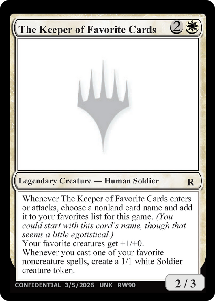 The Keeper of Favorite Cards (3/5/2026) [Unknown Event] | Shuffle n Cut Hobbies & Games