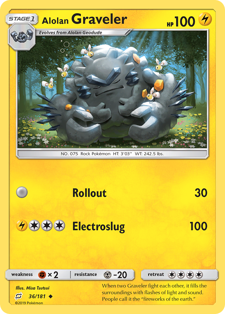 Alolan Graveler (36/181) [Sun & Moon: Team Up] | Shuffle n Cut Hobbies & Games