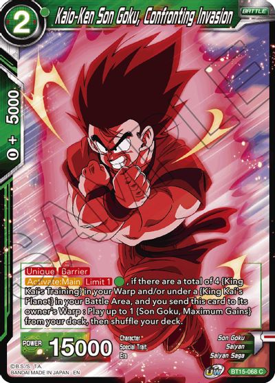 Kaio-Ken Son Goku, Confronting Invasion (BT15-068) [Saiyan Showdown] | Shuffle n Cut Hobbies & Games
