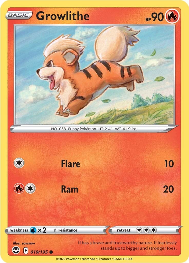 Growlithe (019/195) [Sword & Shield: Silver Tempest] | Shuffle n Cut Hobbies & Games