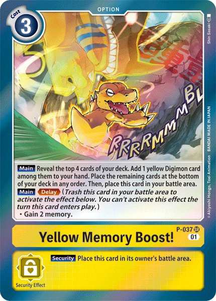 Yellow Memory Boost! [P-037] [Promotional Cards] | Shuffle n Cut Hobbies & Games