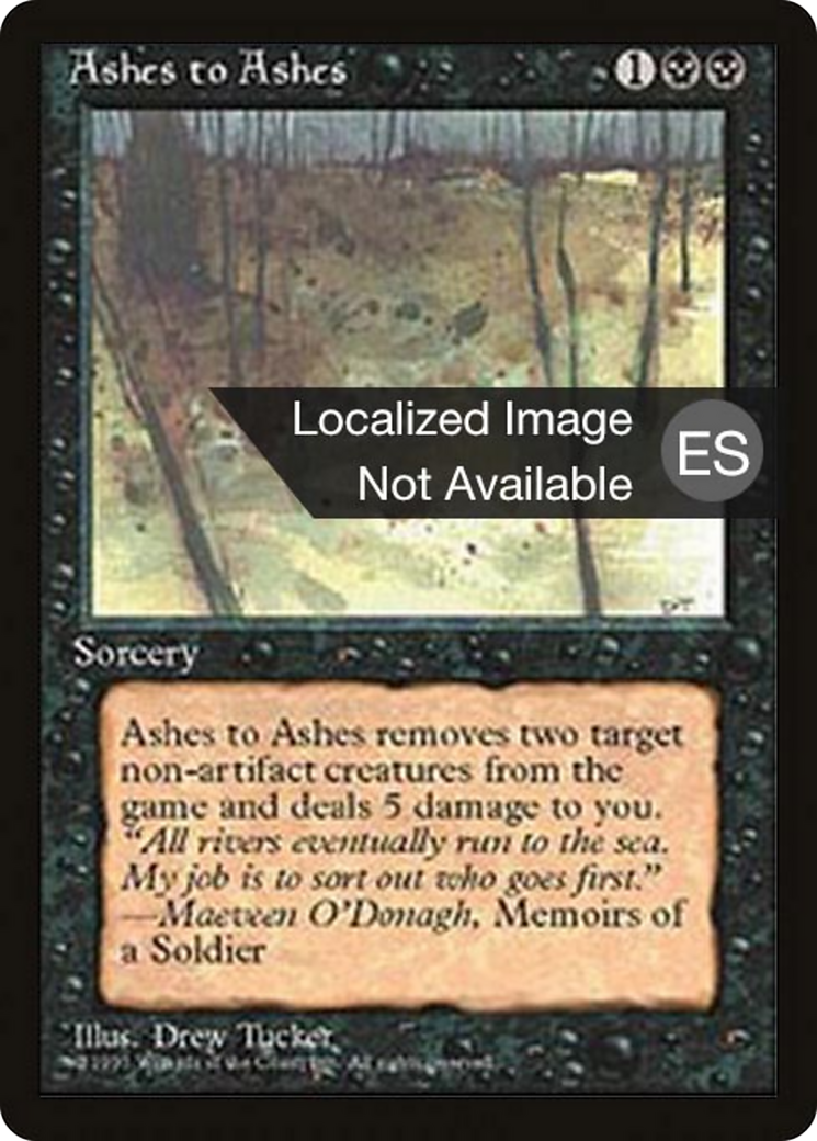 Ashes to Ashes [Fourth Edition Foreign Black Border] | Shuffle n Cut Hobbies & Games