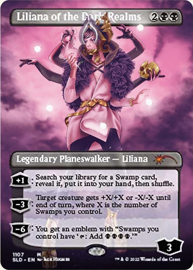 Liliana of the Dark Realms (Borderless) [Secret Lair Drop Series] | Shuffle n Cut Hobbies & Games