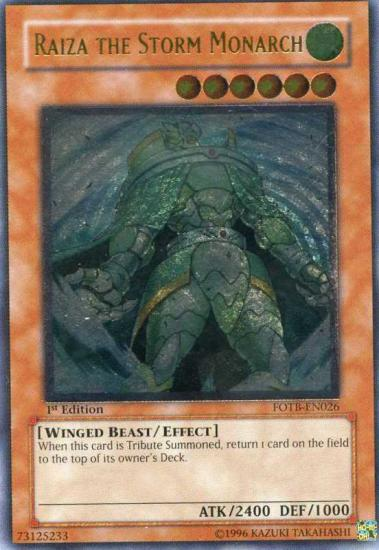 Raiza the Storm Monarch [FOTB-EN026] Ultimate Rare | Shuffle n Cut Hobbies & Games