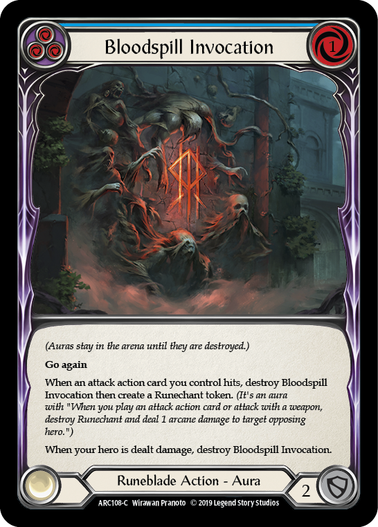 Bloodspill Invocation (Blue) [ARC108-C] (Arcane Rising)  1st Edition Normal | Shuffle n Cut Hobbies & Games