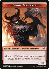 Treasure // Demon Berserker Double-Sided Token [Kaldheim Tokens] | Shuffle n Cut Hobbies & Games