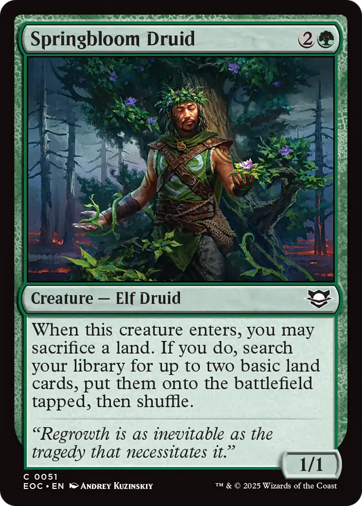 Springbloom Druid [Edge of Eternities Commander] | Shuffle n Cut Hobbies & Games