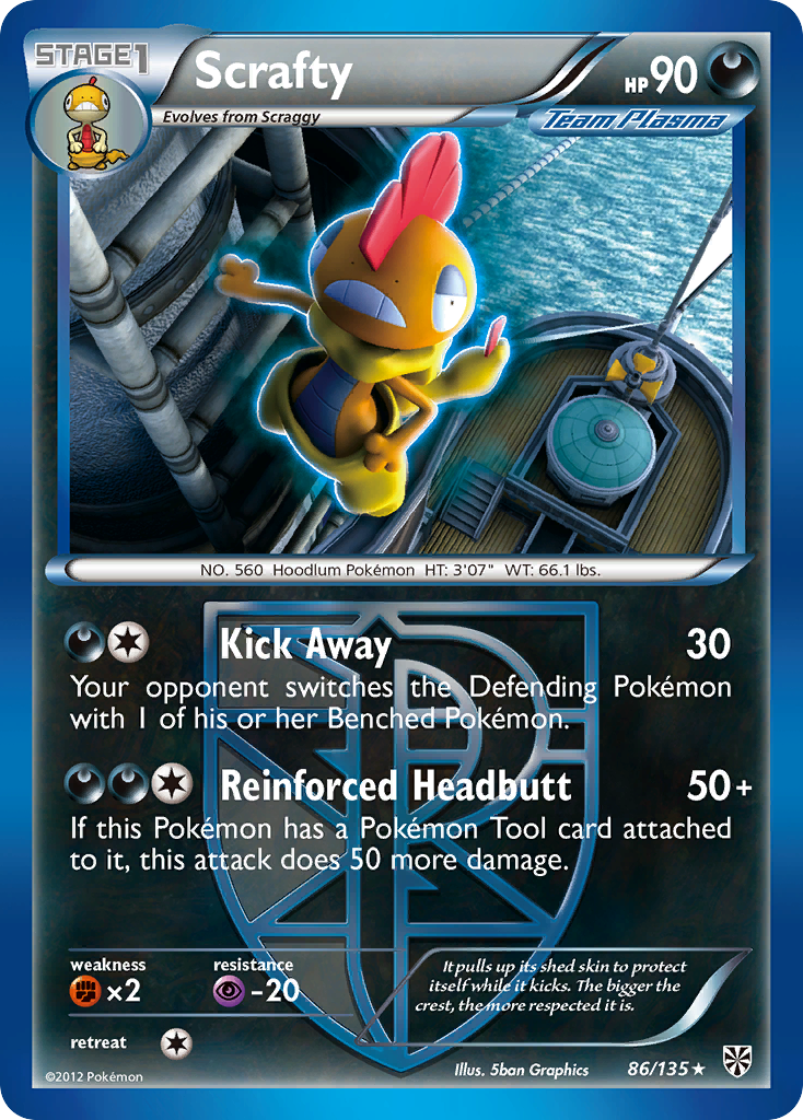 Scrafty (86/135) [Black & White: Plasma Storm] | Shuffle n Cut Hobbies & Games