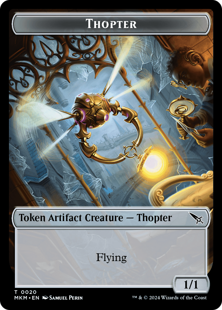 Thopter (0020) // Spider Double-Sided Token [Murders at Karlov Manor Tokens] | Shuffle n Cut Hobbies & Games