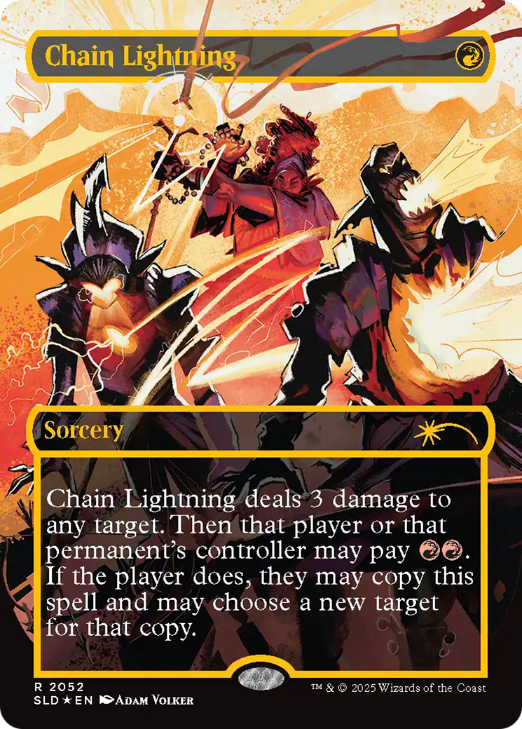 Chain Lightning (2047) (Raised Foil) [Secret Lair Drop Series] | Shuffle n Cut Hobbies & Games