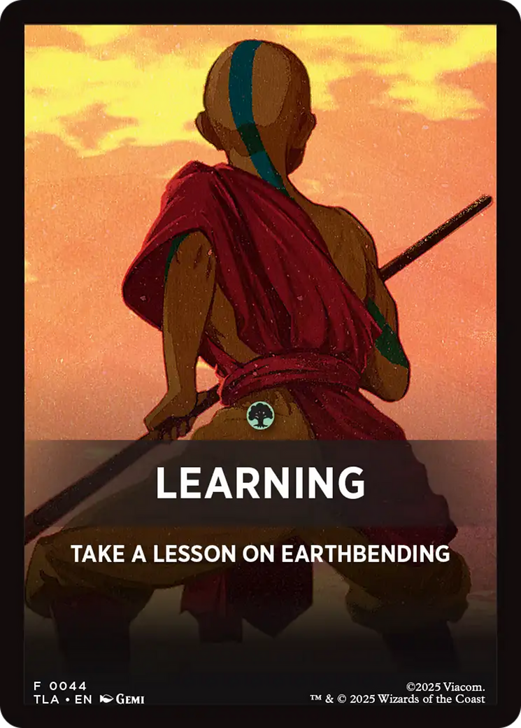Learning Theme Card [Avatar: The Last Airbender Tokens] | Shuffle n Cut Hobbies & Games