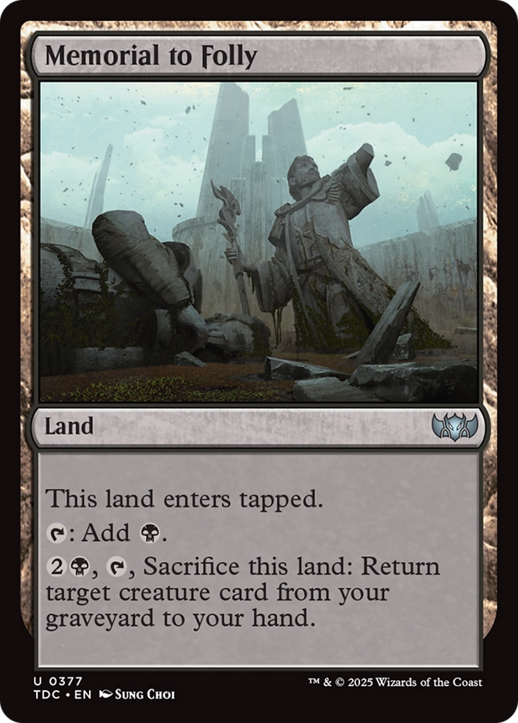 Memorial to Folly [Tarkir: Dragonstorm Commander] | Shuffle n Cut Hobbies & Games
