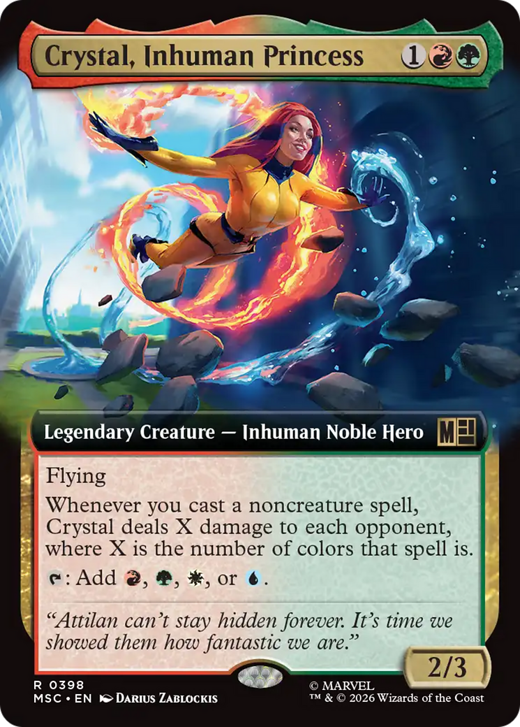 Crystal, Inhuman Princess (Extended Art) [Marvel Super Heroes Commander] | Shuffle n Cut Hobbies & Games