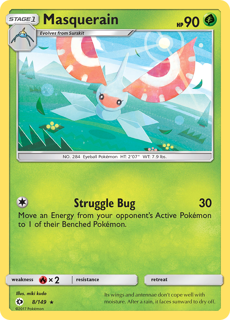 Masquerain (8/149) [Sun & Moon: Base Set] | Shuffle n Cut Hobbies & Games