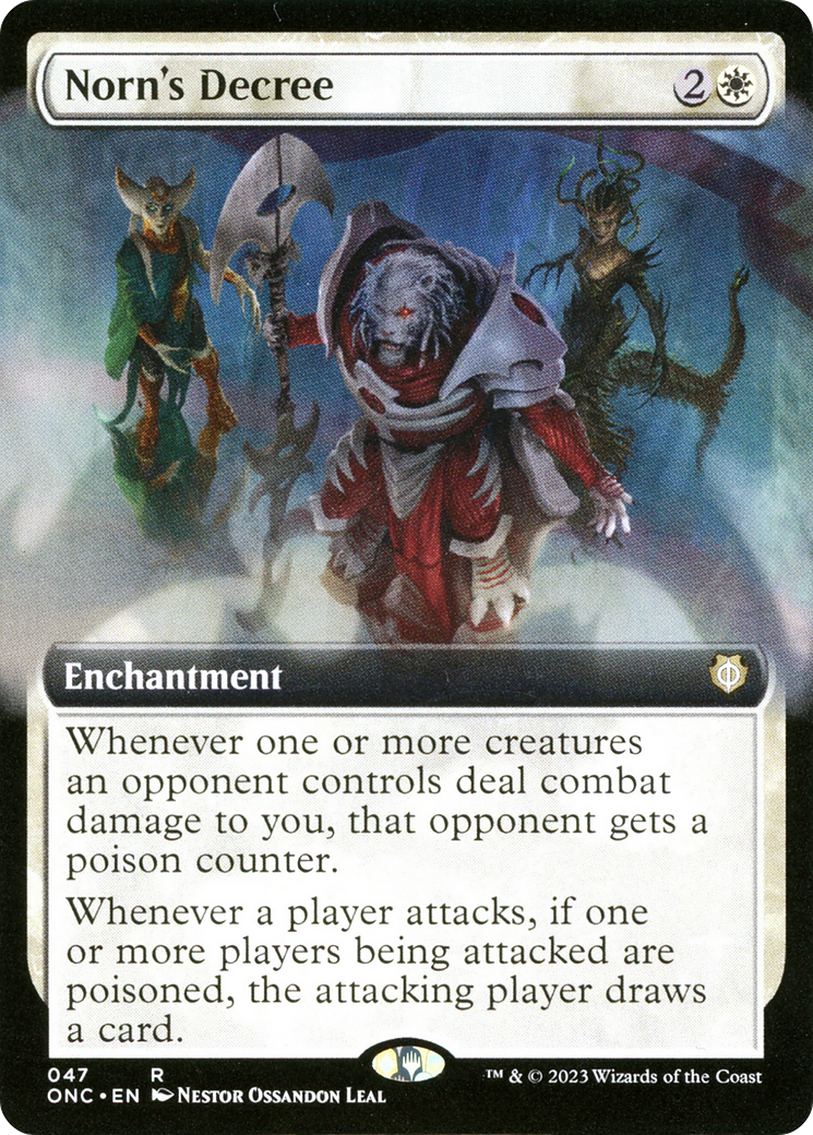 Norn's Decree (Extended Art) [Phyrexia: All Will Be One Commander] | Shuffle n Cut Hobbies & Games