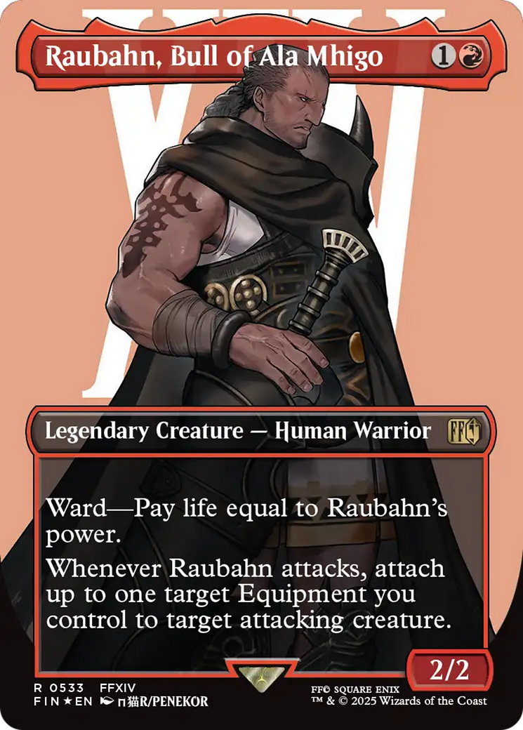 Raubahn, Bull of Ala Mhigo (Borderless) (Surge Foil) [FINAL FANTASY] | Shuffle n Cut Hobbies & Games