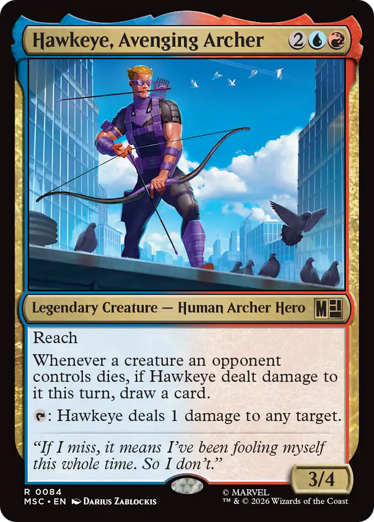 Hawkeye, Avenging Archer (Surge Foil) [Marvel Super Heroes Commander] | Shuffle n Cut Hobbies & Games