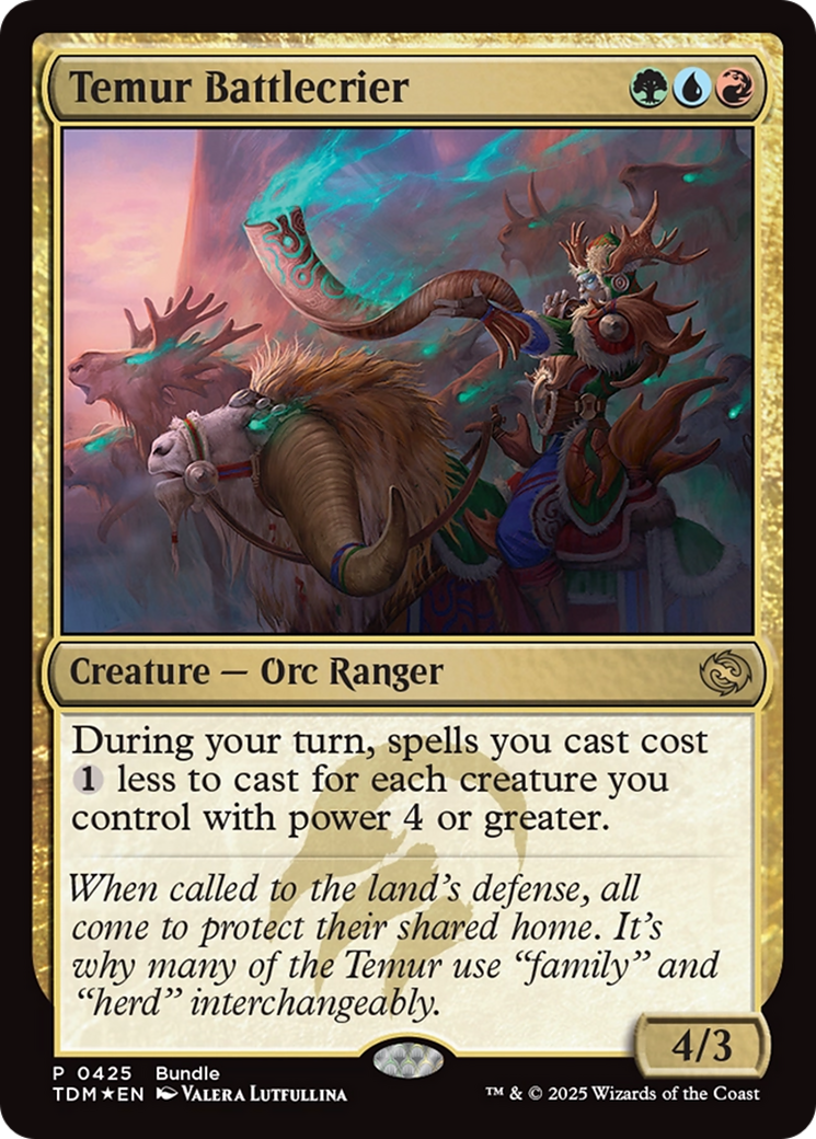 Temur Battlecrier (Bundle) [Tarkir: Dragonstorm Promos] | Shuffle n Cut Hobbies & Games
