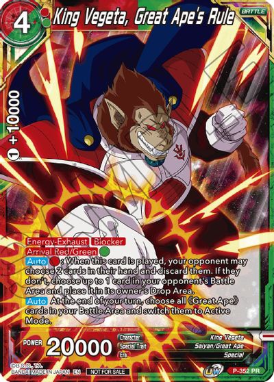 King Vegeta, Great Ape's Rule (P-352) [Tournament Promotion Cards] | Shuffle n Cut Hobbies & Games