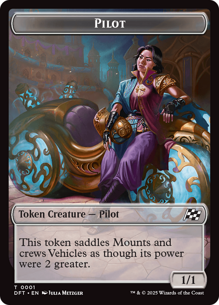 Treasure // Pilot Double-Sided Token [Aetherdrift Tokens] | Shuffle n Cut Hobbies & Games