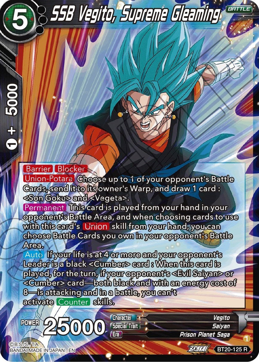 SSB Vegito, Supreme Gleaming (BT20-125) [Power Absorbed] | Shuffle n Cut Hobbies & Games