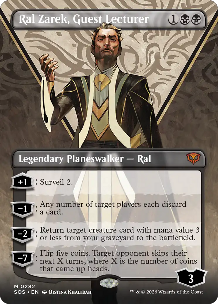Ral Zarek, Guest Lecturer (Borderless) [Secrets of Strixhaven] | Shuffle n Cut Hobbies & Games