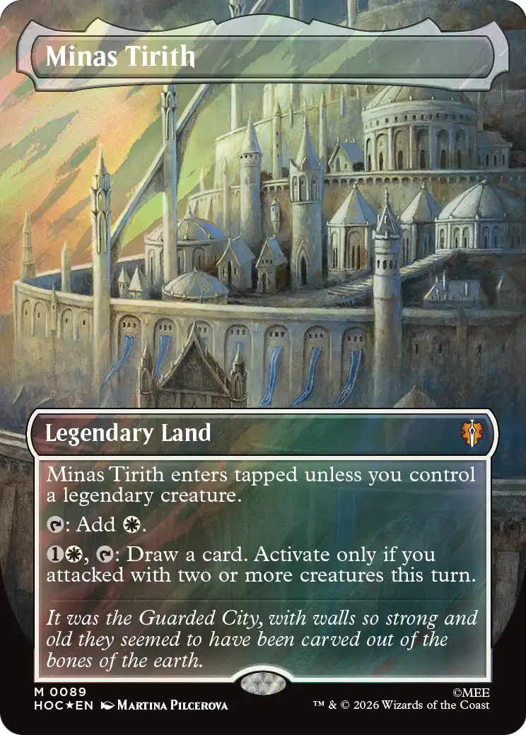 Minas Tirith (Borderless) (Surge Foil) [The Hobbit: Eternal-Legal] | Shuffle n Cut Hobbies & Games