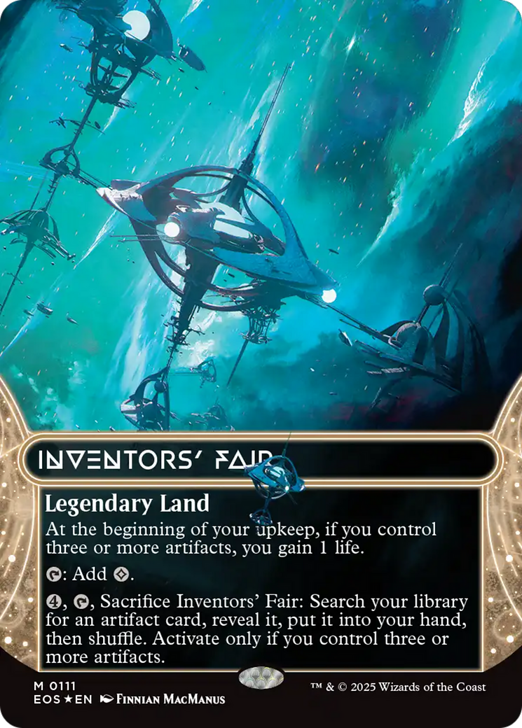 Inventors' Fair (0111) (Borderless) (Galaxy Foil) [Edge of Eternities: Stellar Sights] | Shuffle n Cut Hobbies & Games