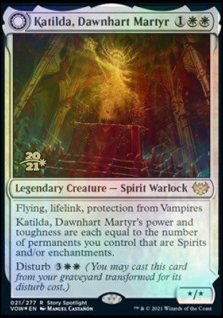 Katilda, Dawnhart Martyr // Katilda's Rising Dawn [Innistrad: Crimson Vow Prerelease Promos] | Shuffle n Cut Hobbies & Games