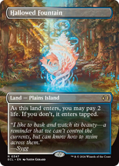 Hallowed Fountain (Borderless) [Lorwyn Eclipsed] | Shuffle n Cut Hobbies & Games