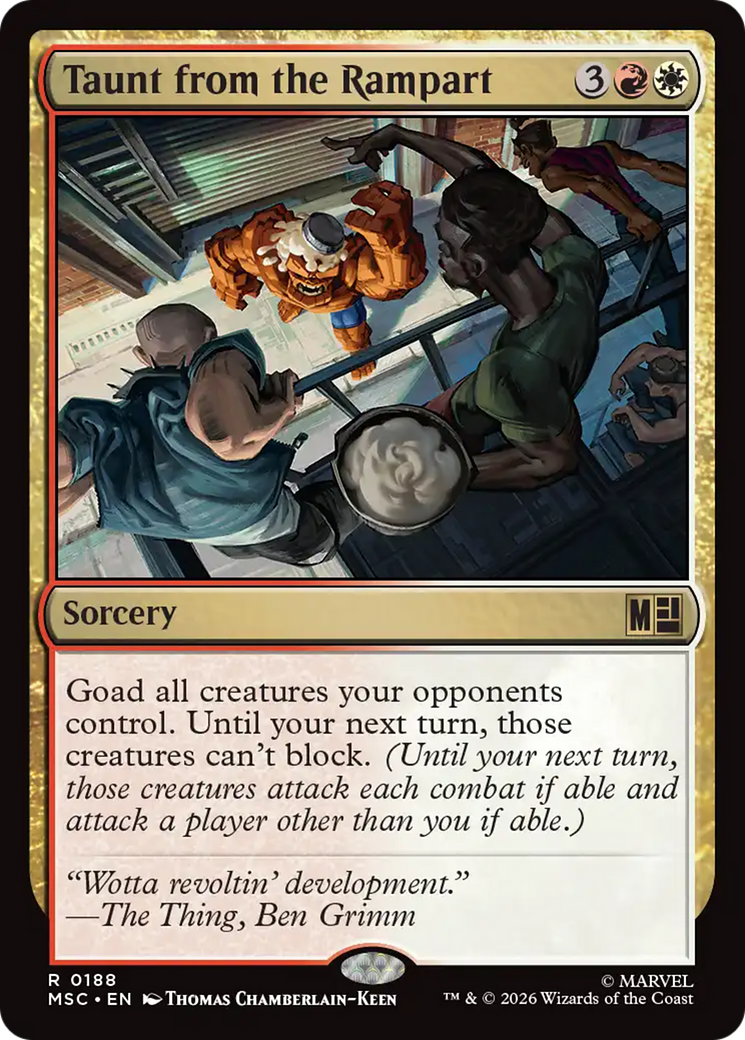Taunt from the Rampart (Surge Foil) [Marvel Super Heroes Commander] | Shuffle n Cut Hobbies & Games