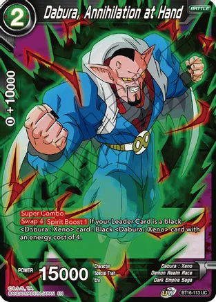 Dabura, Annihilation at Hand (BT16-113) [Realm of the Gods] | Shuffle n Cut Hobbies & Games