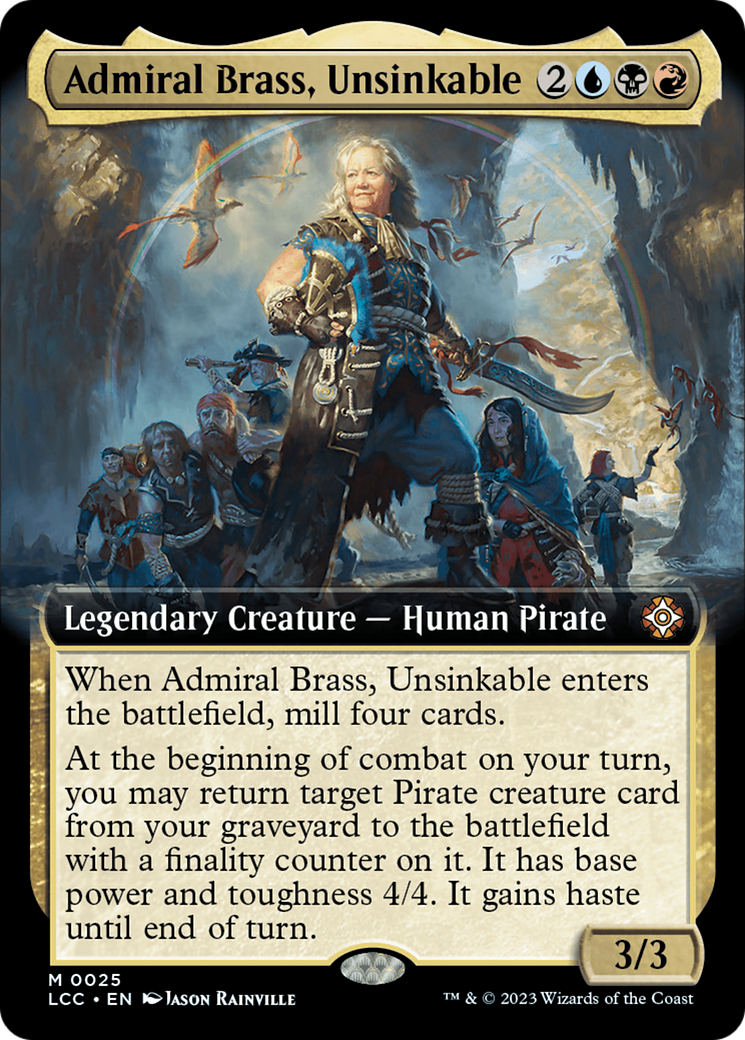 Admiral Brass, Unsinkable (Extended Art) [The Lost Caverns of Ixalan Commander] | Shuffle n Cut Hobbies & Games