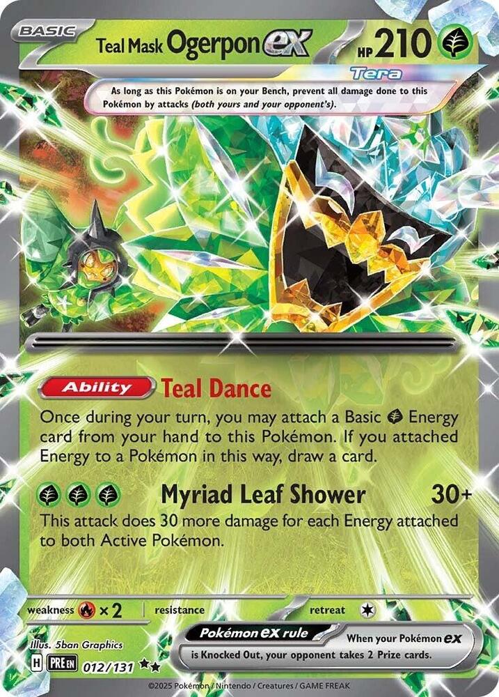 Teal Mask Ogerpon ex (012/131) [Scarlet & Violet: Prismatic Evolutions] | Shuffle n Cut Hobbies & Games