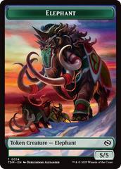 Elephant // Treasure Double-Sided Token [Tarkir: Dragonstorm Tokens] | Shuffle n Cut Hobbies & Games