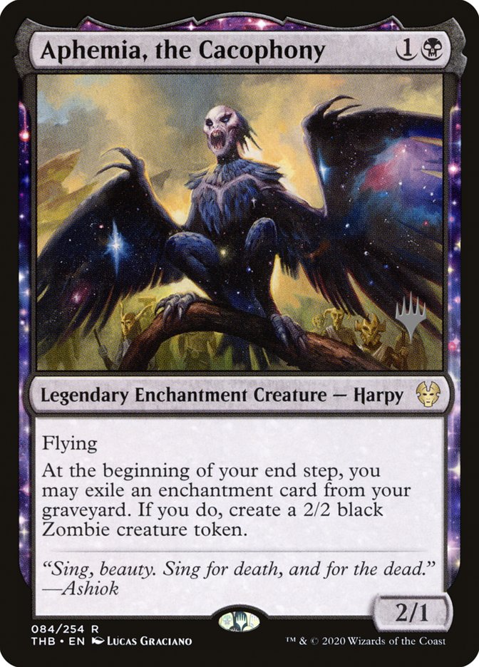 Aphemia, the Cacophony (Promo Pack) [Theros Beyond Death Promos] | Shuffle n Cut Hobbies & Games