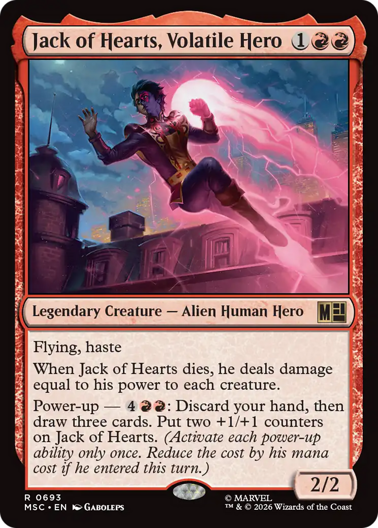 Jack of Hearts, Volatile Hero [Marvel Super Heroes Commander] | Shuffle n Cut Hobbies & Games