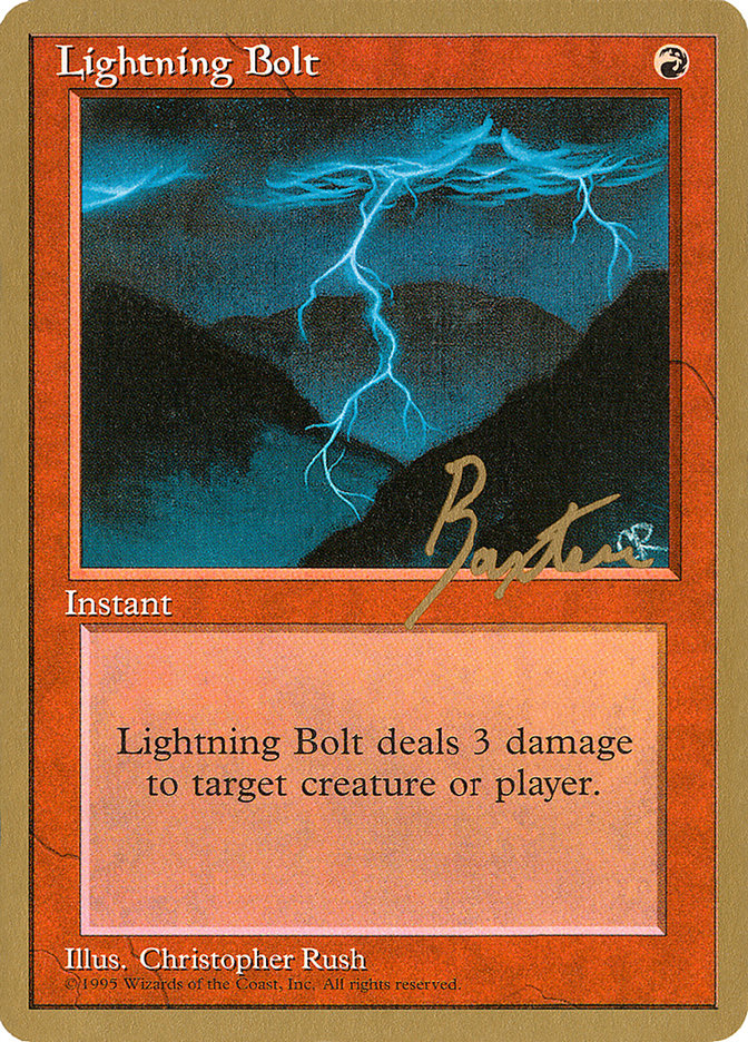 Lightning Bolt (George Baxter) [Pro Tour Collector Set] | Shuffle n Cut Hobbies & Games