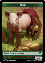 Boar // Drake Double-Sided Token [Outlaws of Thunder Junction Commander Tokens] | Shuffle n Cut Hobbies & Games