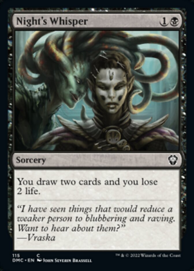 Night's Whisper [Dominaria United Commander] | Shuffle n Cut Hobbies & Games