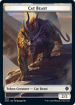Elf Warrior // Cat Beast Double-Sided Token [Starter Commander Decks] | Shuffle n Cut Hobbies & Games