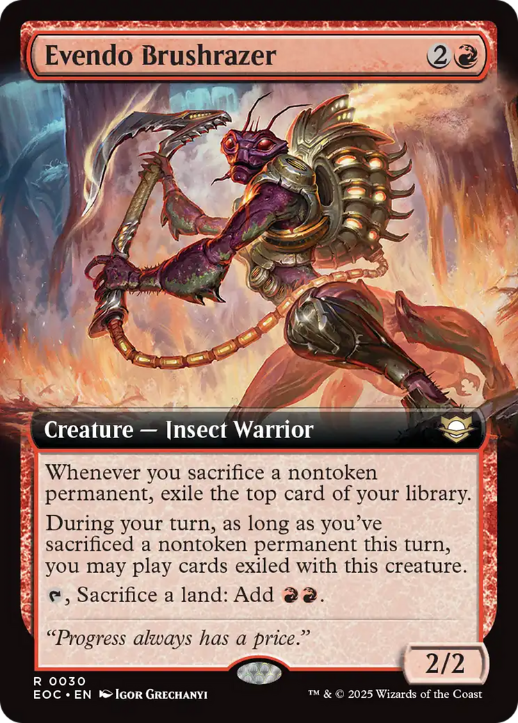 Evendo Brushrazer (Extended Art) [Edge of Eternities Commander] | Shuffle n Cut Hobbies & Games