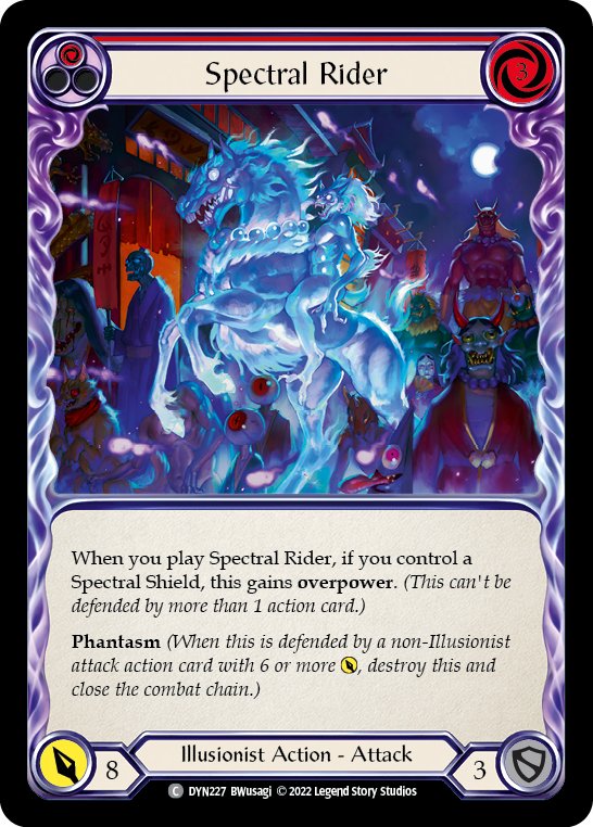 Spectral Rider (Red) [DYN227] (Dynasty)  Rainbow Foil | Shuffle n Cut Hobbies & Games