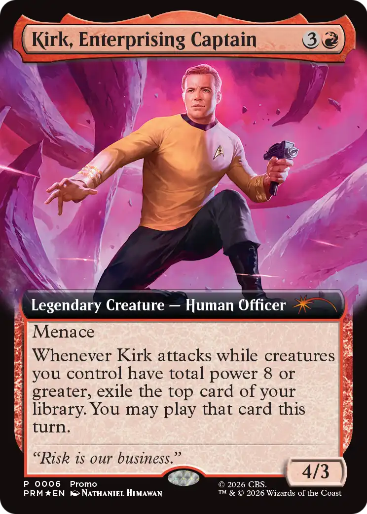 Kirk, Enterprising Captain (Extended Art) [Media Promos] | Shuffle n Cut Hobbies & Games