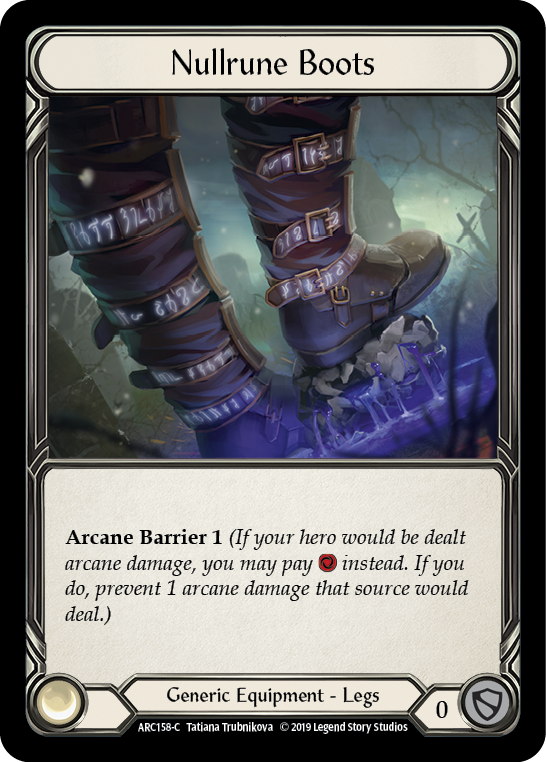 Nullrune Boots [ARC158-C] (Arcane Rising)  1st Edition Cold Foil | Shuffle n Cut Hobbies & Games