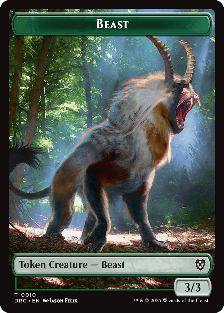 Beast (0010) // Servo Double-Sided Token [Aetherdrift Commander Tokens] | Shuffle n Cut Hobbies & Games