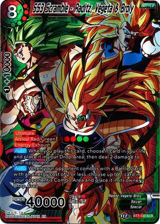 SS3 Scramble - Raditz, Vegeta & Broly (BT7-130) [Assault of the Saiyans] | Shuffle n Cut Hobbies & Games